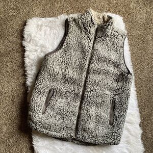 Thread & Supply Sherpa Vest Zip Front Soft Winter‎ Zipped Pockets Women’s Large